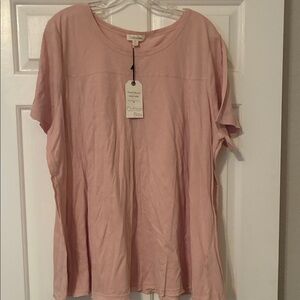 Cotton Bleu Soft Pink Short Sleeve Women's Tee